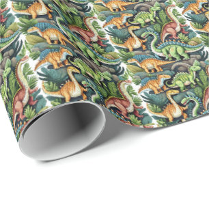 Regalo Dinosaurios Diseño Papel de ajuste