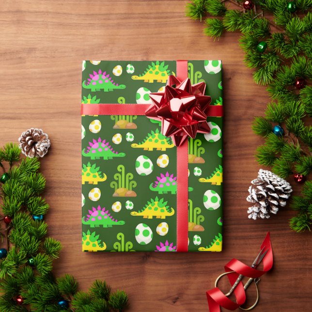 Regalo ¡Dinosaurios! Papel de ajuste (Regalo de vacaciones)
