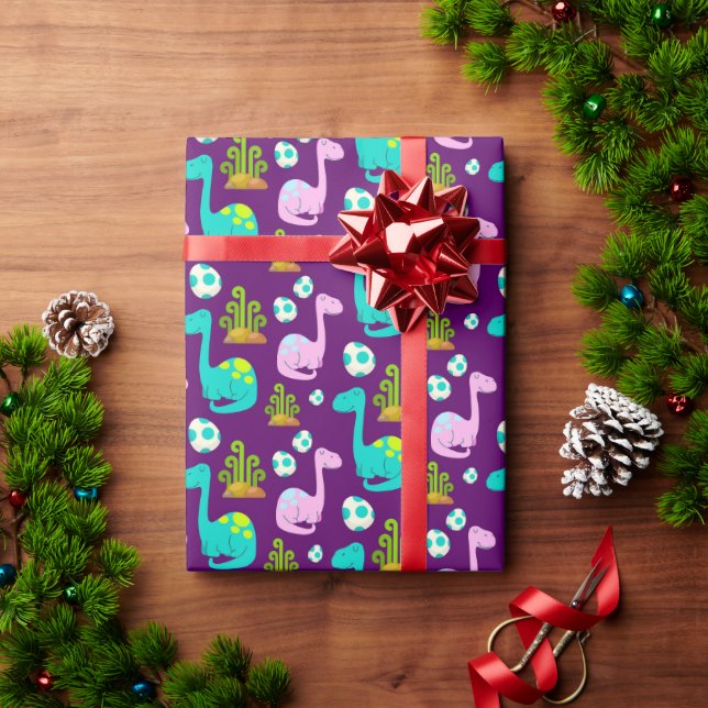 Regalo ¡Dinosaurios! Papel de ajuste (Regalo de vacaciones)