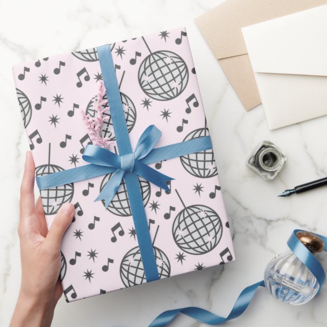 Regalo Disco Balls y papel de ajuste de patrones de notas (Regalar)