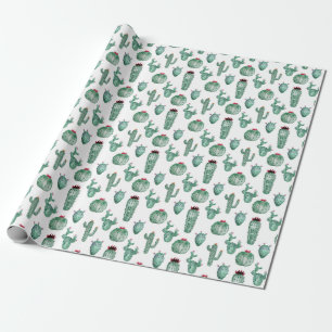 Regalo Diseño Cactus Papel de ajuste, diseño acuarela