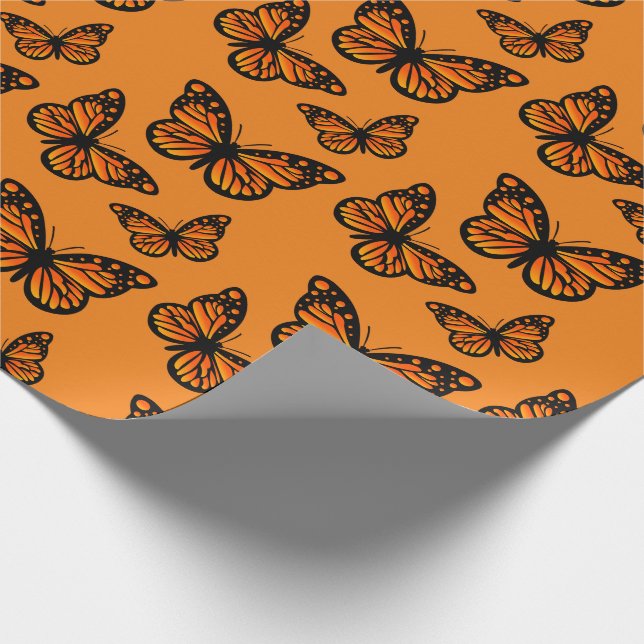 Regalo Diseño de mariposa monarca - Papel de envolvimient (Esquina)