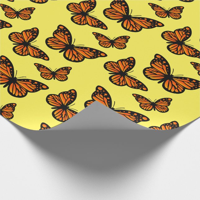 Regalo Diseño de mariposa monarca - Papel de envolvimient (Esquina)