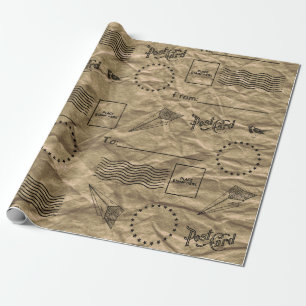 Regalo Diseño del papel de Brown Kraft del vintage del