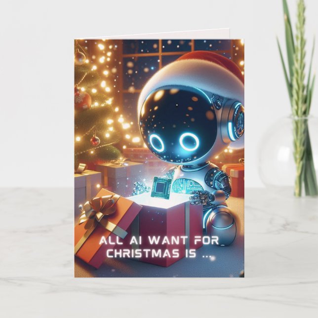 Regalo divertido de chatbot de Navidad con IA para (Anverso)