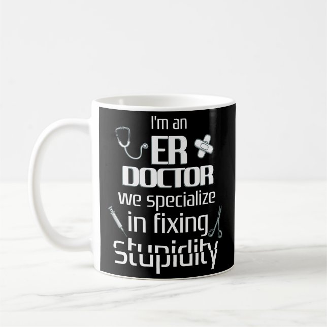 Regalo divertido de la taza de café del médico de (Izquierda)