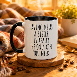 Regalo divertido para hermana Taza regalo para her
