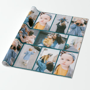 Regalo DIY Personalizado Foto Papel de ajuste verde