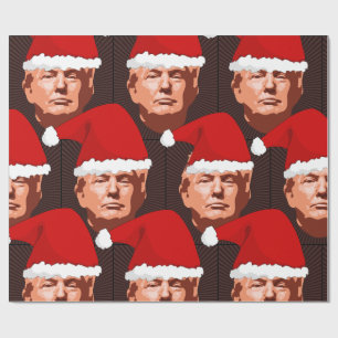 Regalo DONALD TRUMP NAVIDADES SANTA Papel de envolvimient