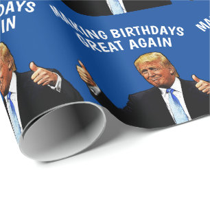 REGALO DONALD TRUMP PAPEL DE BRAPEO DE CUMPLEAÑOS