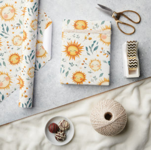 Regalo Dones de sol y flores para bebés Papel de envolver