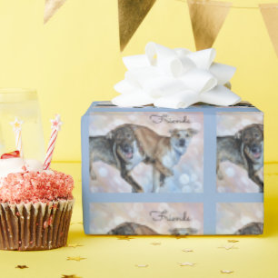 Regalo Dos amigos de cachorro envolver papel