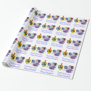 Regalo ¡Dreidel 'hasta que usted cae el papel de embalaj