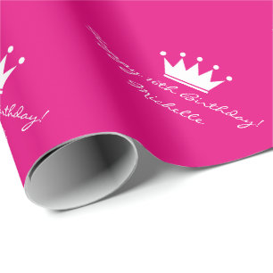 Regalo Dulce rosado personalizado papel de embalaje de 16