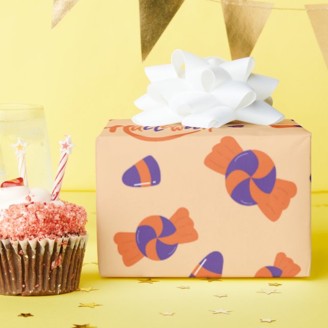 Regalo Dulces de Halloween sin foco y papel de envolver d (Fiesta de cumpleaños )