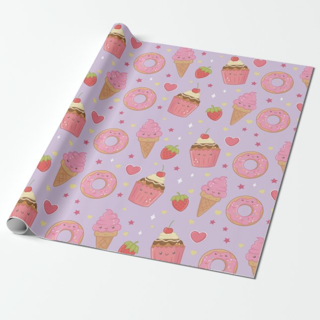 Regalo Dulces Tratamientos Papel de envolver (Desenrollado)