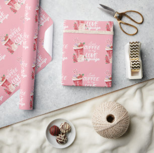 Regalo El Café Helado Es Mi Papel De Envoltura Rosa De La