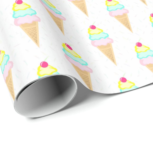 Regalo El helado asperja - el papel de embalaje (Esquina del rollo)