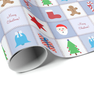 Regalo El navidad modela el papel de embalaje