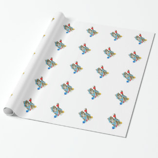 REGALO EL PAPEL DE EMBALAJE ADORNÓ EL GATITO