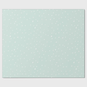 Regalo El papel de embalaje mate de la nieve azul 30