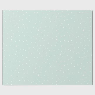 Regalo El papel de embalaje mate de la nieve azul 30