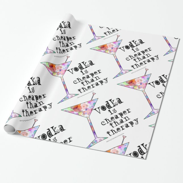 REGALO EL PAPEL DE EMBALAJE, VODKA ES MÁS BARATO QUE (Desenrollado)