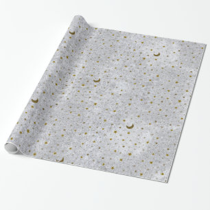 Regalo El papel de plata abstracto con oro protagoniza,