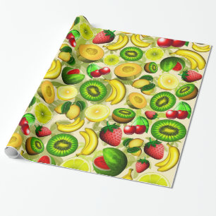 Regalo El verano da fruto papel jugoso de PatterWrapping