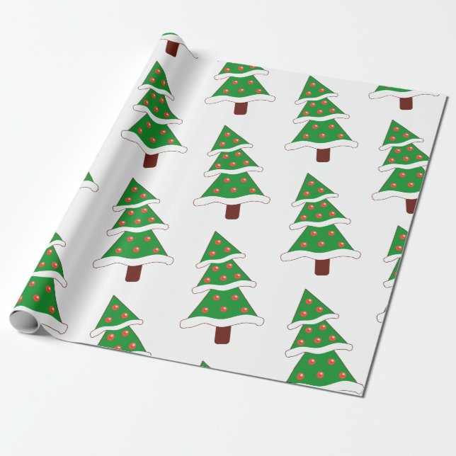 Regalo ¡Elegante papel de envoltura de árbol de Navidad! (Desenrollado)