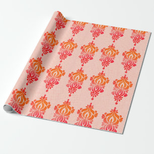 Regalo Elegante papel de envolvimiento barroco floral de 