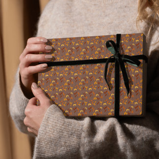 Regalo Elegante Papel de envolvimiento de hojas de otoño