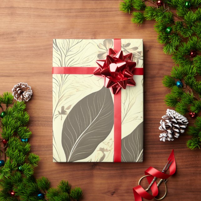 Regalo Elegante Papel de envolvimiento de lujo de hoja (Regalo de vacaciones)