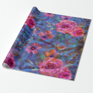 Regalo Elegante Papel de envolvimiento de Rosa violeta fl