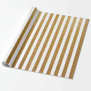 Regalo Elegante papel de envolvimiento rayado purpurinoso