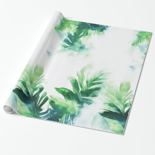 Regalo Elegante Papel de envolvimiento verde tropical Lea