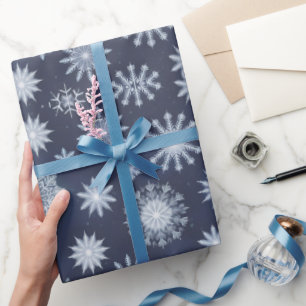 Regalo Elegantes Navidades de copos de nieve Papel de env