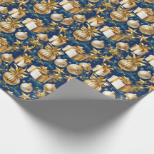 Elegantes ornamentos de oro y papel de envolver es