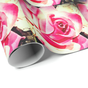 Regalo Elegantes Rosas Fotografía Papel De Envoltura