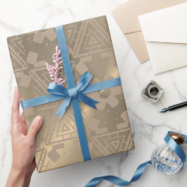 Regalo Empaquetado Papel moderno patrón sobre metal de na
