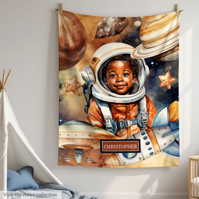 Regalo en manta de aventuras cósmicas para jóvenes (Cosmic Adventure Blanket Gift for Young Astronauts)