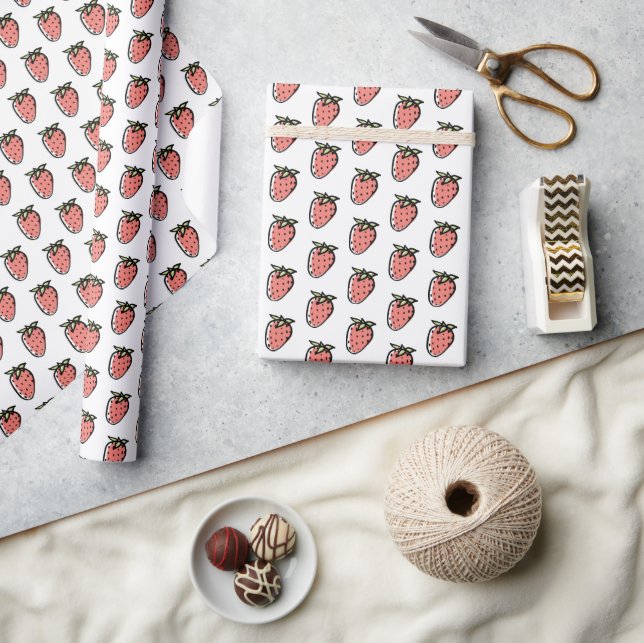Regalo Eres dulce fresa San Valentín papel de envolver (Artesanía)