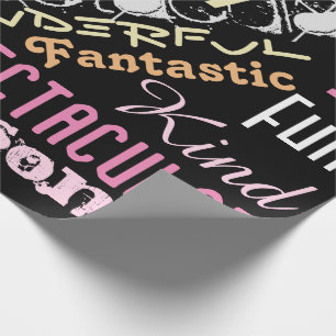 Regalo ¡Eres increíble! Palabras divertidas en papel de r