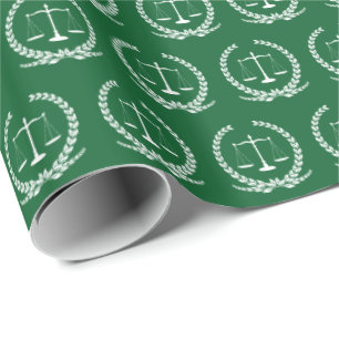 Regalo Escalas de justicia Papel verde evergreen