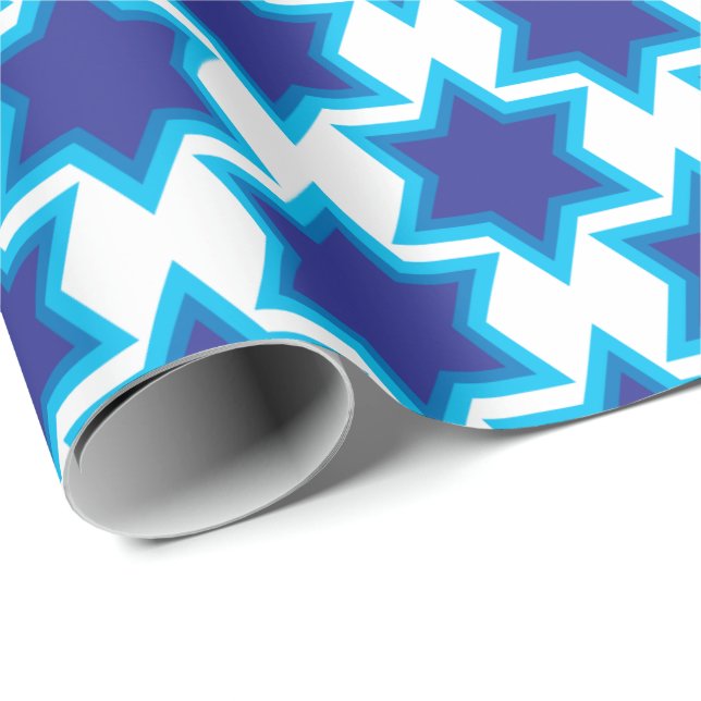 Regalo Estrella de David, fondo personalizado Papel de en (Esquina del rollo)