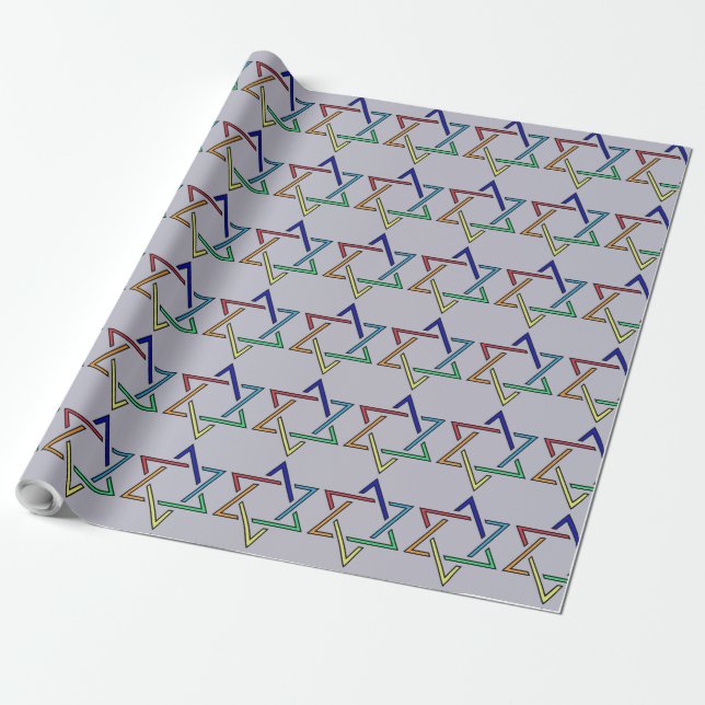 Regalo Estrella multicolor de David Holiday Papel de envo (Desenrollado)