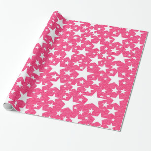 Regalo Estrellas con el papel de embalaje del fondo de