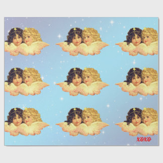 REGALO ESTRELLAS DE ANGEL DE VINTAJE DE PAPEL EN AZUL