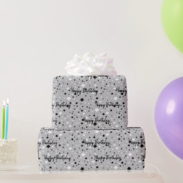 Regalo Estrellas De Cumpleaños Sobre Papel De Envoltura G