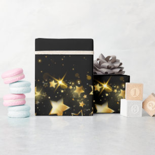 Regalo Estrellas doradas brillantes PAPEL DE ENVOLTURA